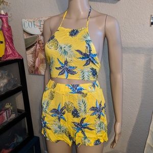 Two piece halter short set size small / XS